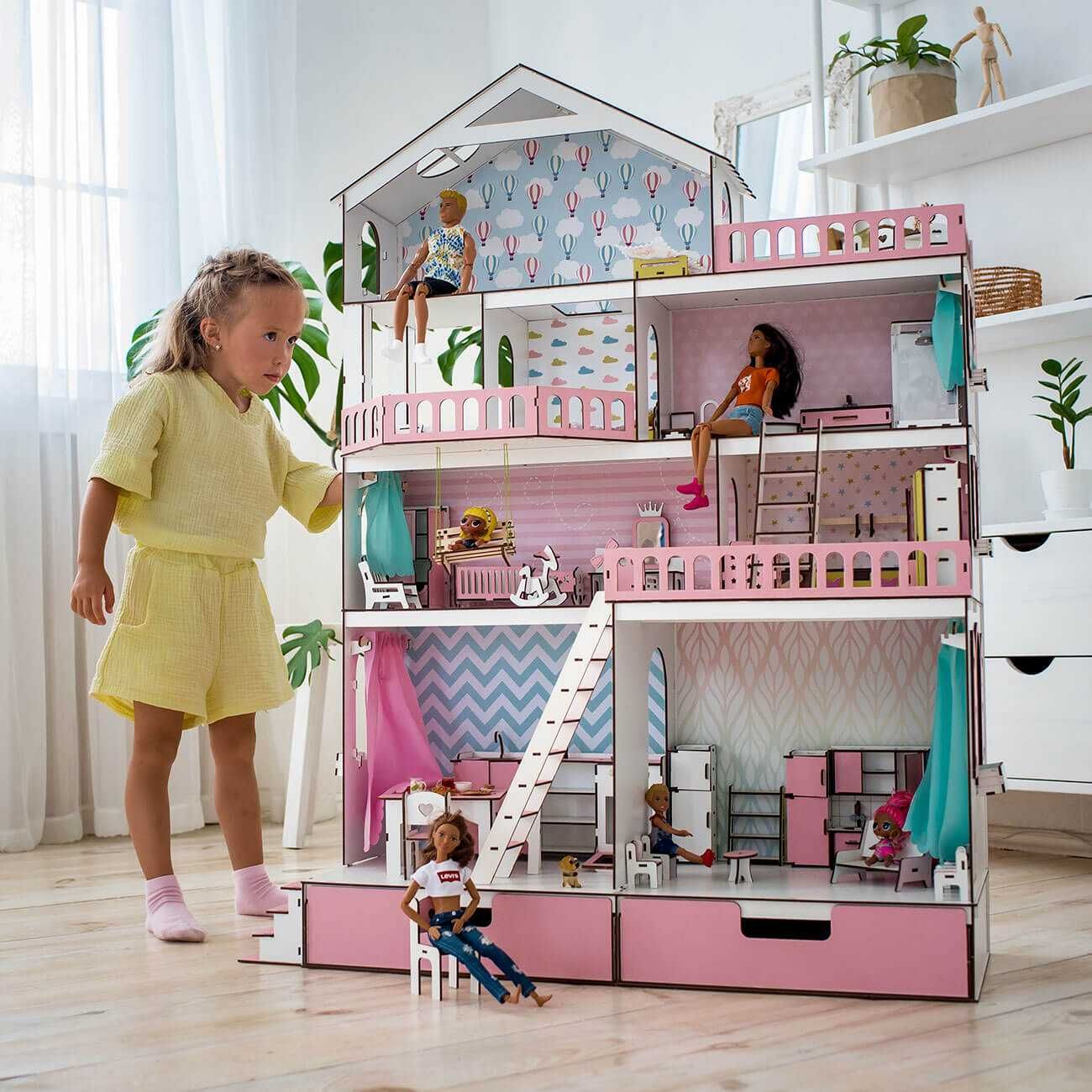 Огромный кукольный домик ЛОЛ Особняк ляльки LOL ляльковий будинок