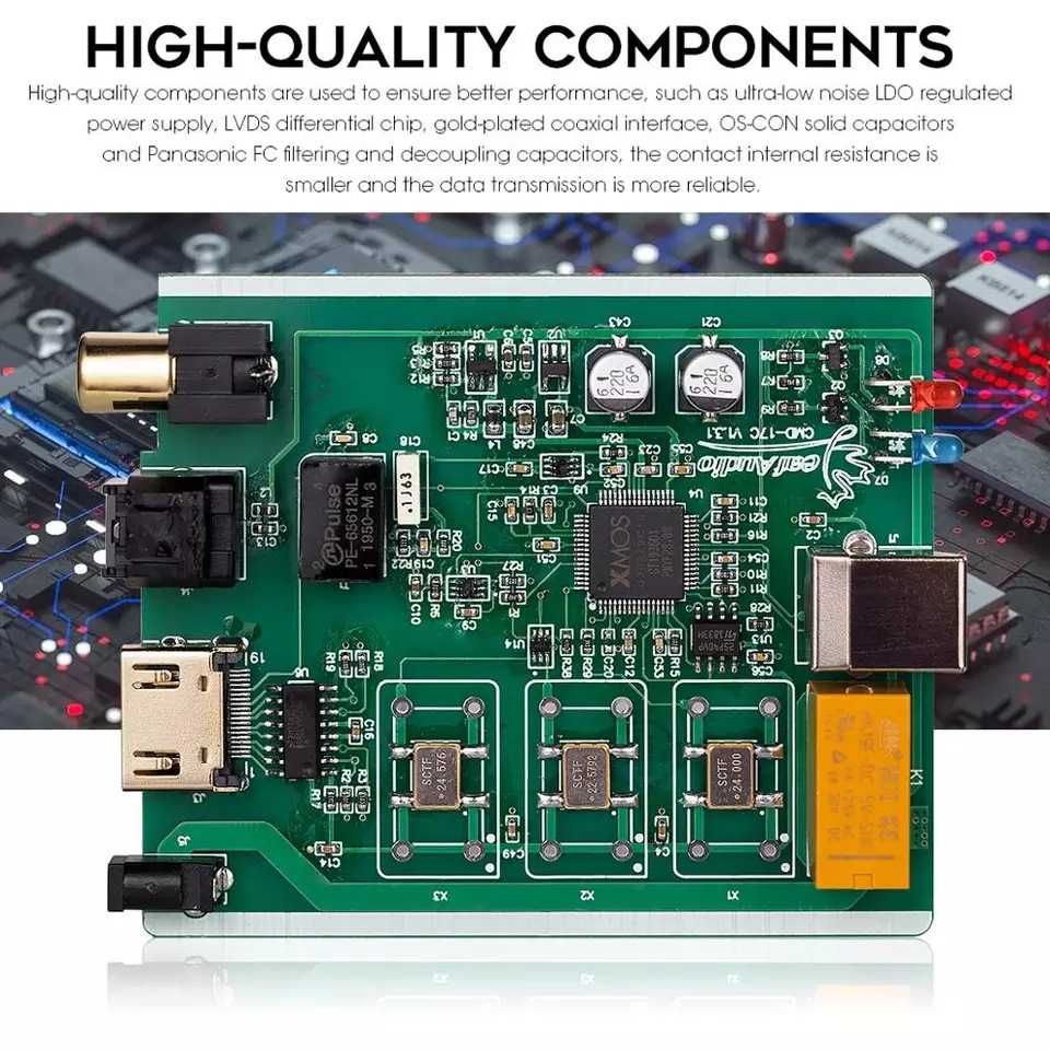 USB транспорт, цифровой интерфейс USB XMOS XU 208 DSD DAC