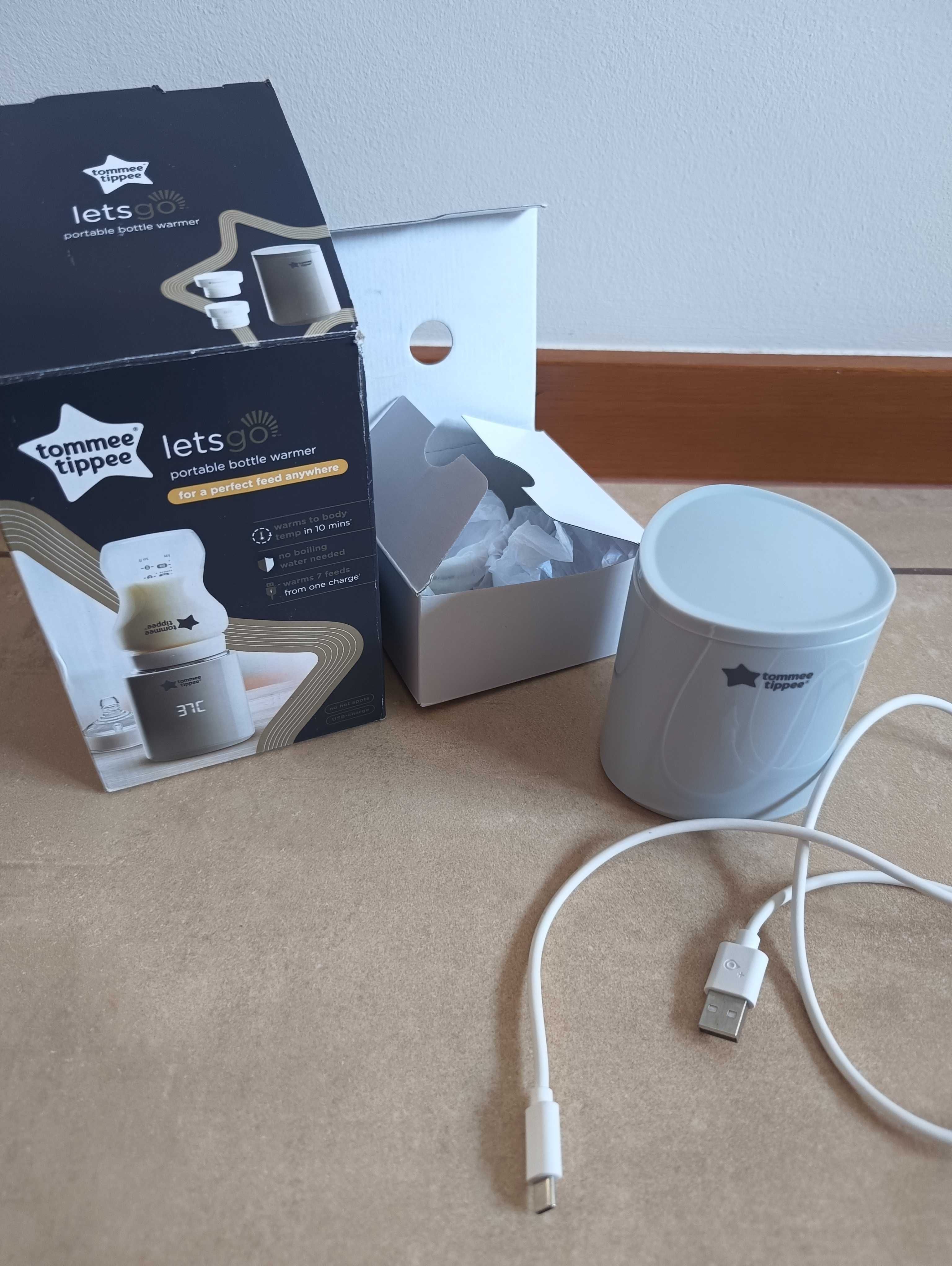 Tommee Tippee LetsGo przenośny podgrzewacz do butelek w podróży NOWY