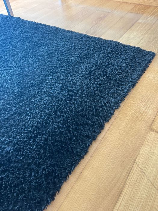 Carpete preta 160 cm x 230 cm