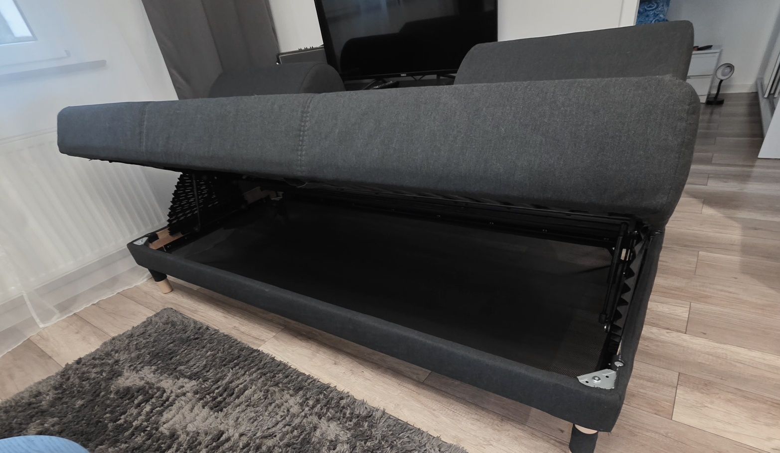 Sofa  FLOTTEBO ciemno szara 90x200
Sofa rozkładana FLOTTEBO