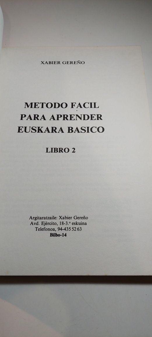 Metodo Facil para Aprender Euskara Basico - Xabier Gereño (5 Volumes)
