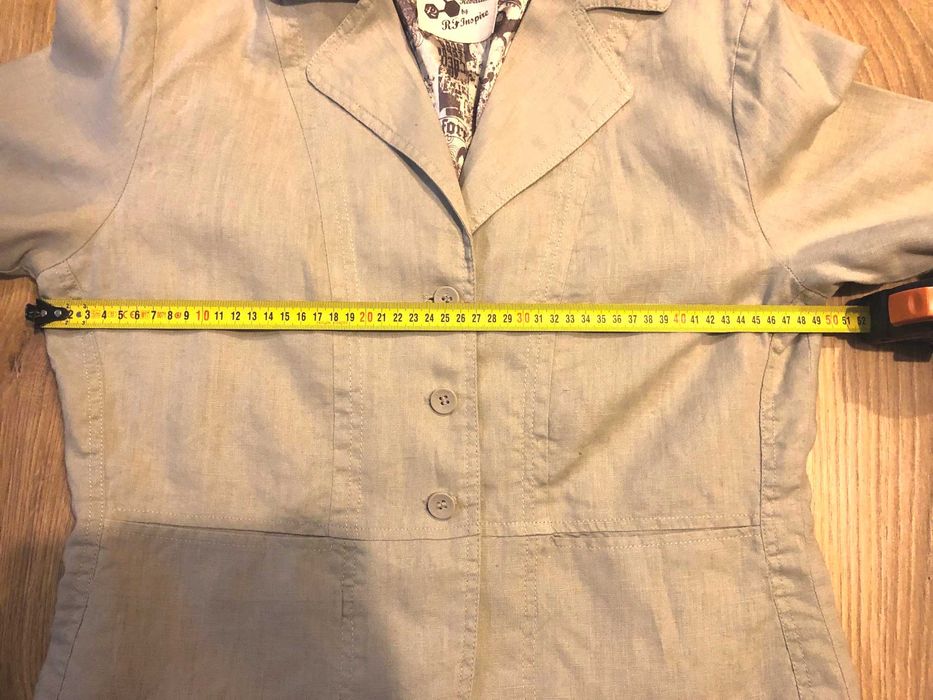 Żakiet damski lniany r.42 kremowy 55zł