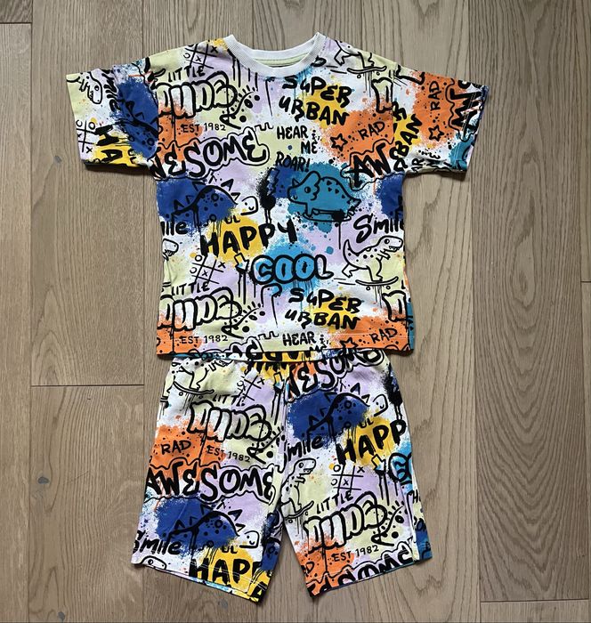 Next zestaw 3 pizam krotkk rekaw dinozaury 104 cm 3-4 lata