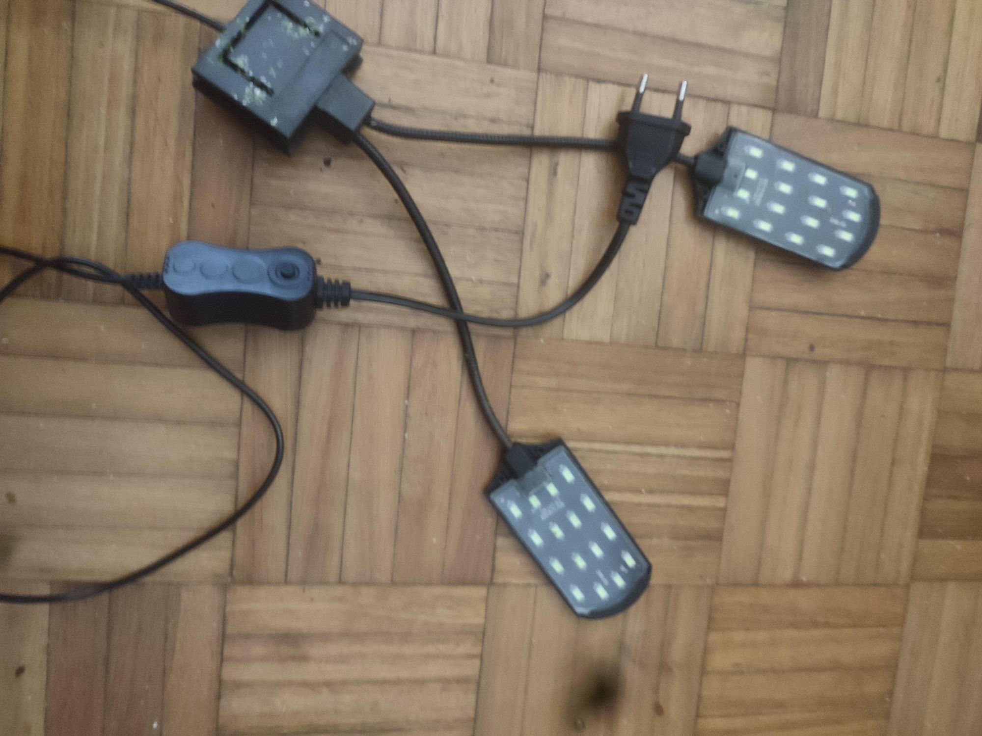 Luz led dupla e desdobrável para aquário