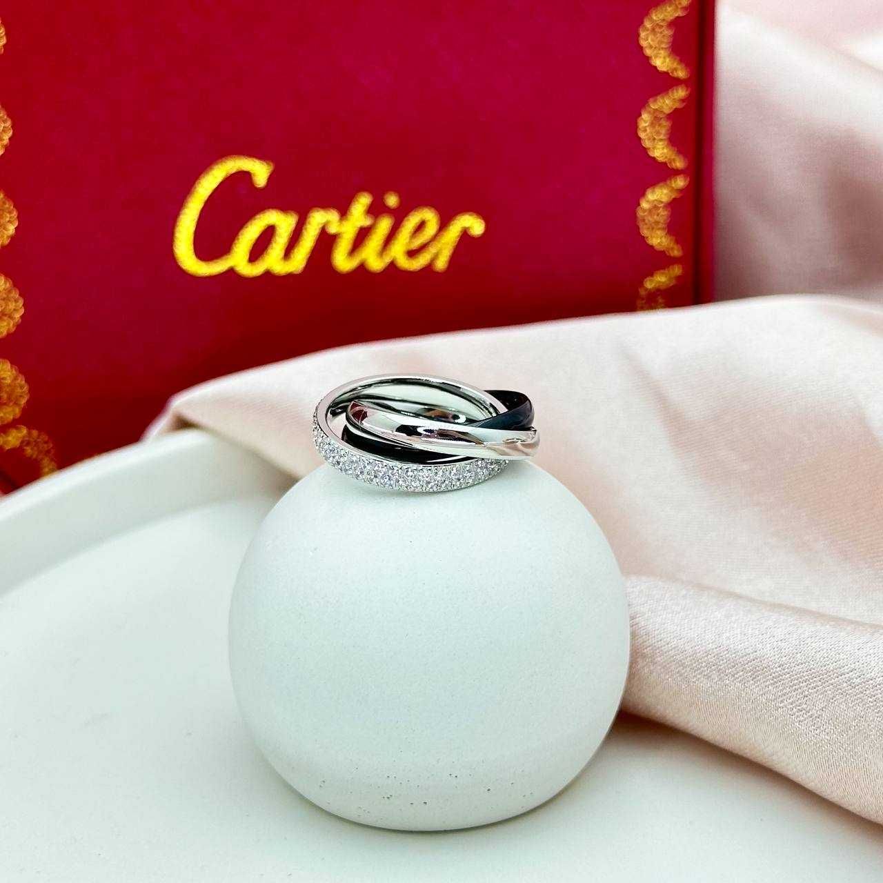 ТОП Каблучка Cartier TRINITY Кольцо Cartier Картье Тринити