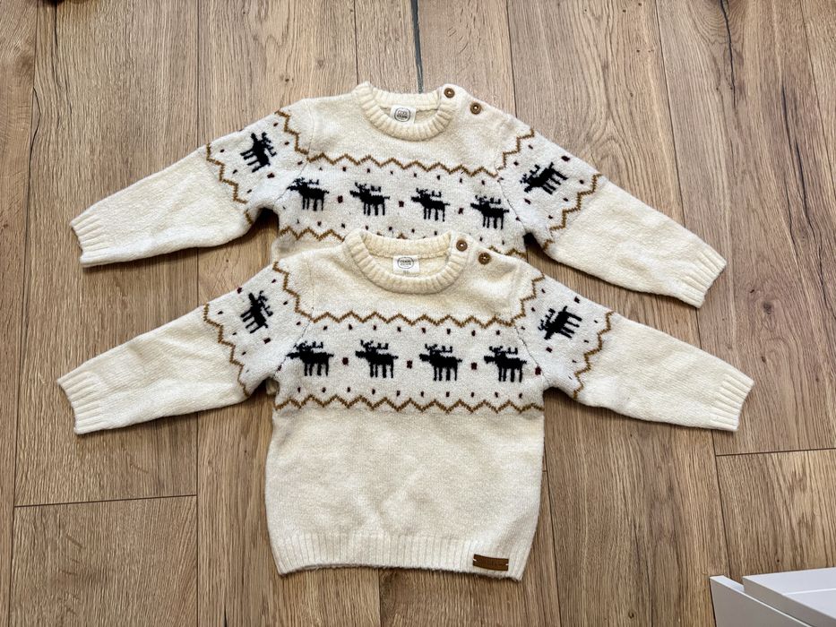 Swetry zimowe 86/92 bliźniaki