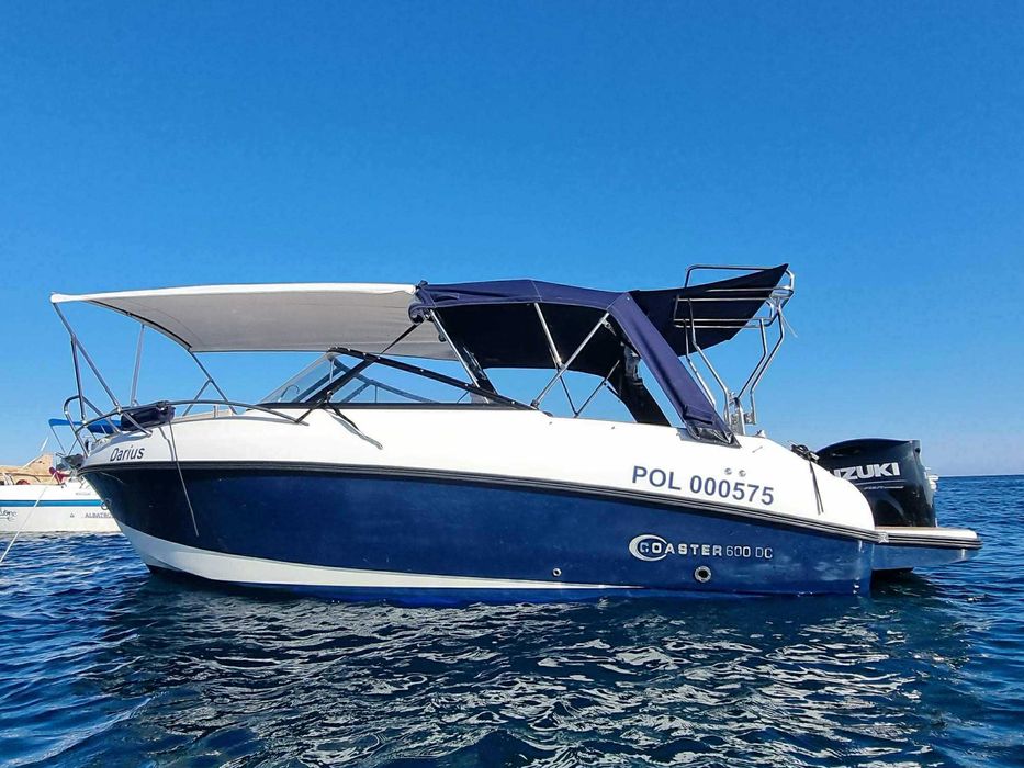 łódź motorowa Coaster 600DC silnik Suzuki DF175APL przyczepa BRENDERUP