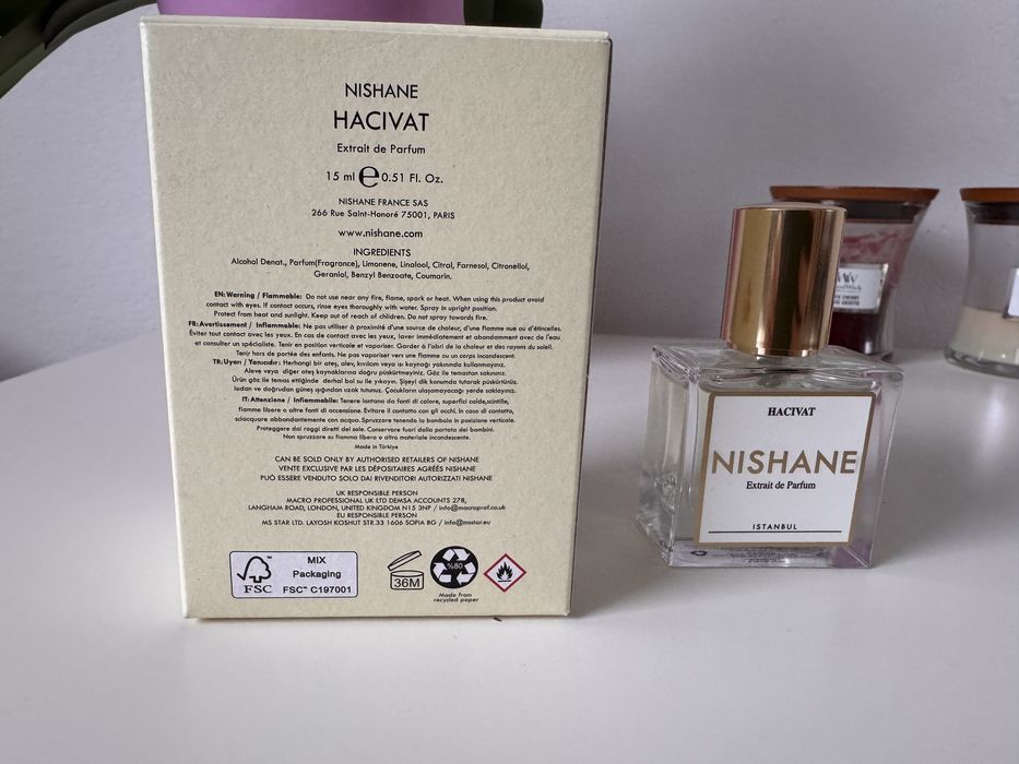Perfumy niszowe unisex Nishane Hacivat Ekstrakt Perfum 15m