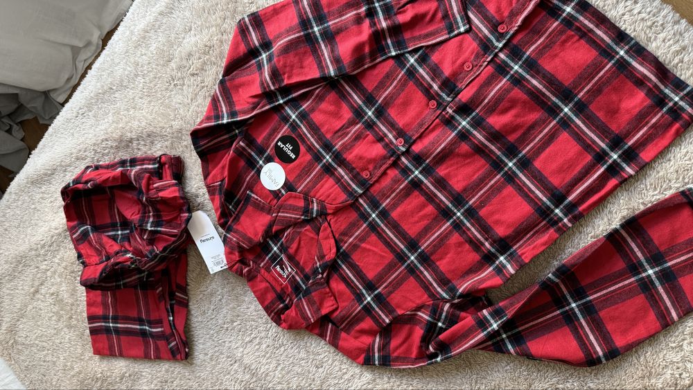 Męska świąteczna piżama w kratę