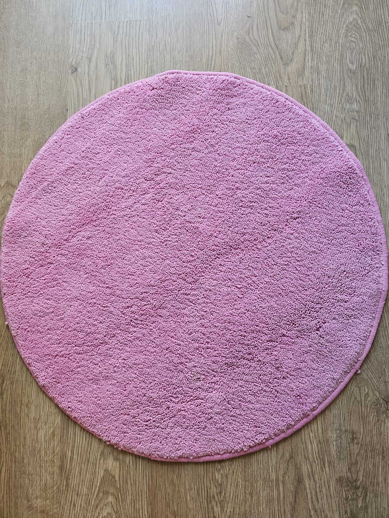 Tapete redondo pequeno rosa