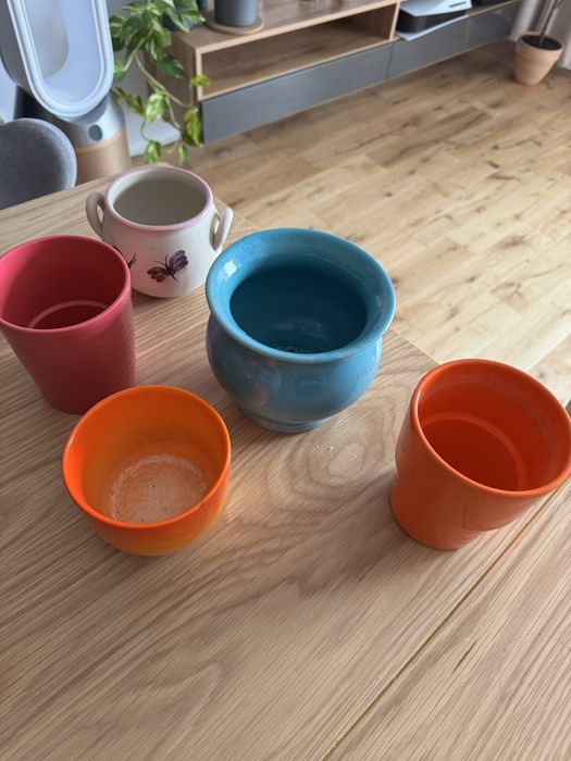 5 ceramicznych doniczek/oslonek