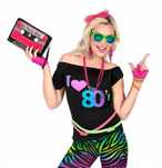 Lata 80 strój disco kompletny afro r.L/XL
