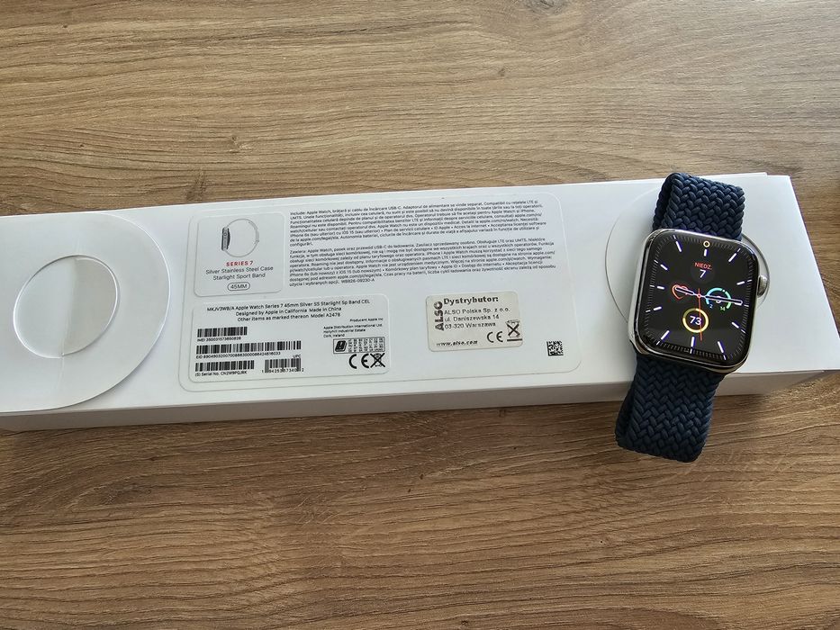 Apple Watch 7 45mm stinless Steel Silver cellular