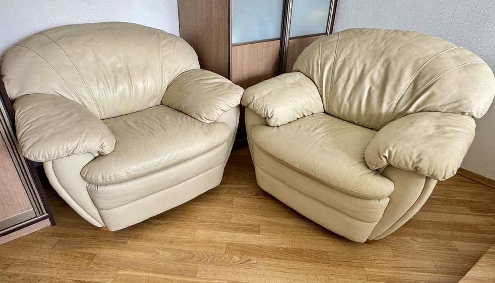 Італійське шкіряне крісло для дому 2 шт кожаное кресло дома Италия