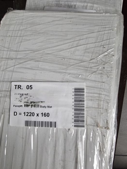 Parapety MDF biały mat nowe gotowe do odbioru różne rozmiary