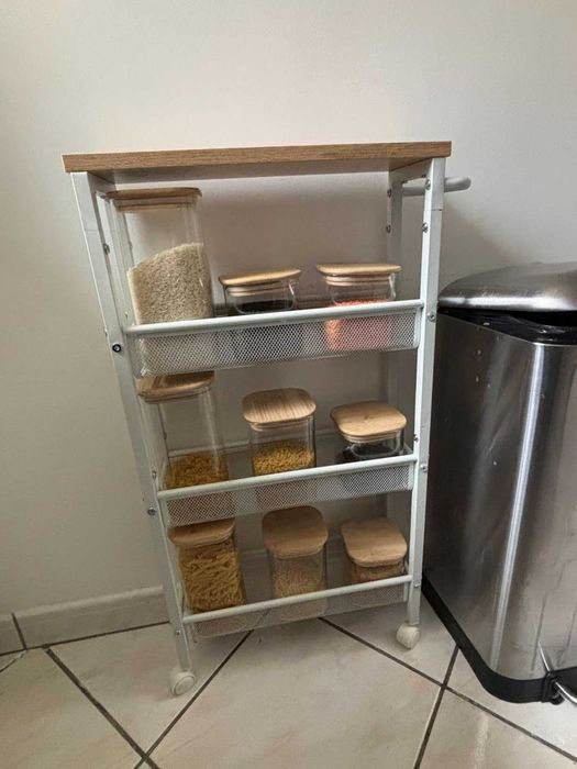 Półki akcesoria do łazienki z poziomami biały przechowywanie