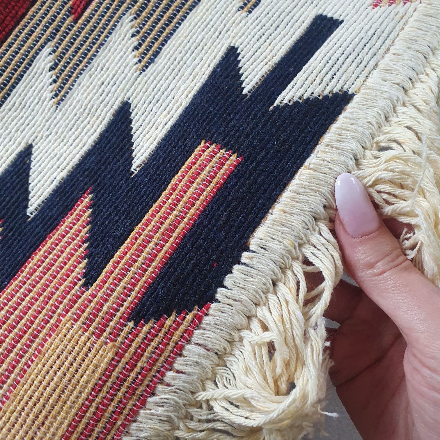 Nowy dywan BOHO 100% bawełna rustykalny dywanik