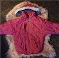 Różowa ciepła kurtka zimowa dla dziewczynki