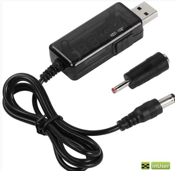 Універсальний кабель для роутера USB 5V - DC to 9V/12V з перехідником