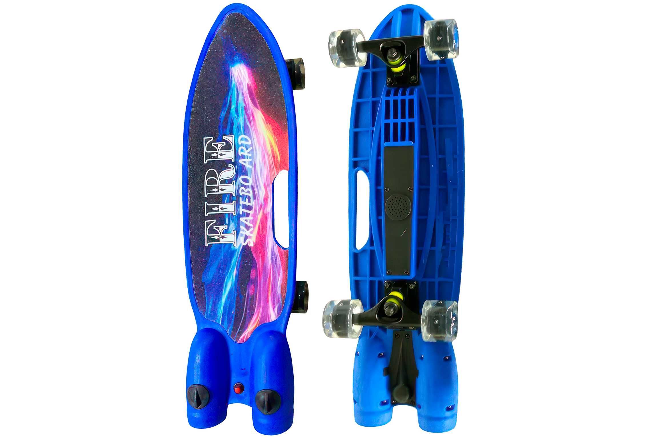 Скейтборд з ефектом диму зі світловими ефектами Fire Skatebo Art