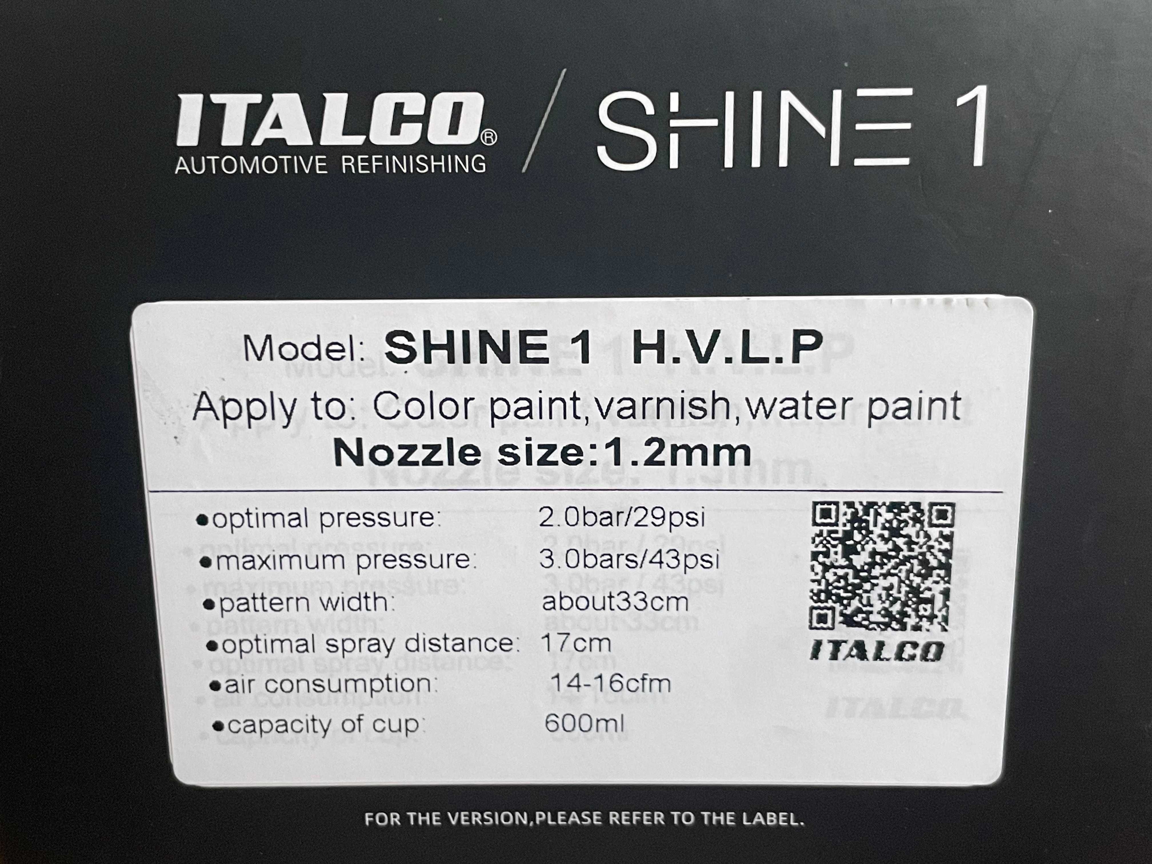 Pistola de Pintura ITALCO SHINE 1