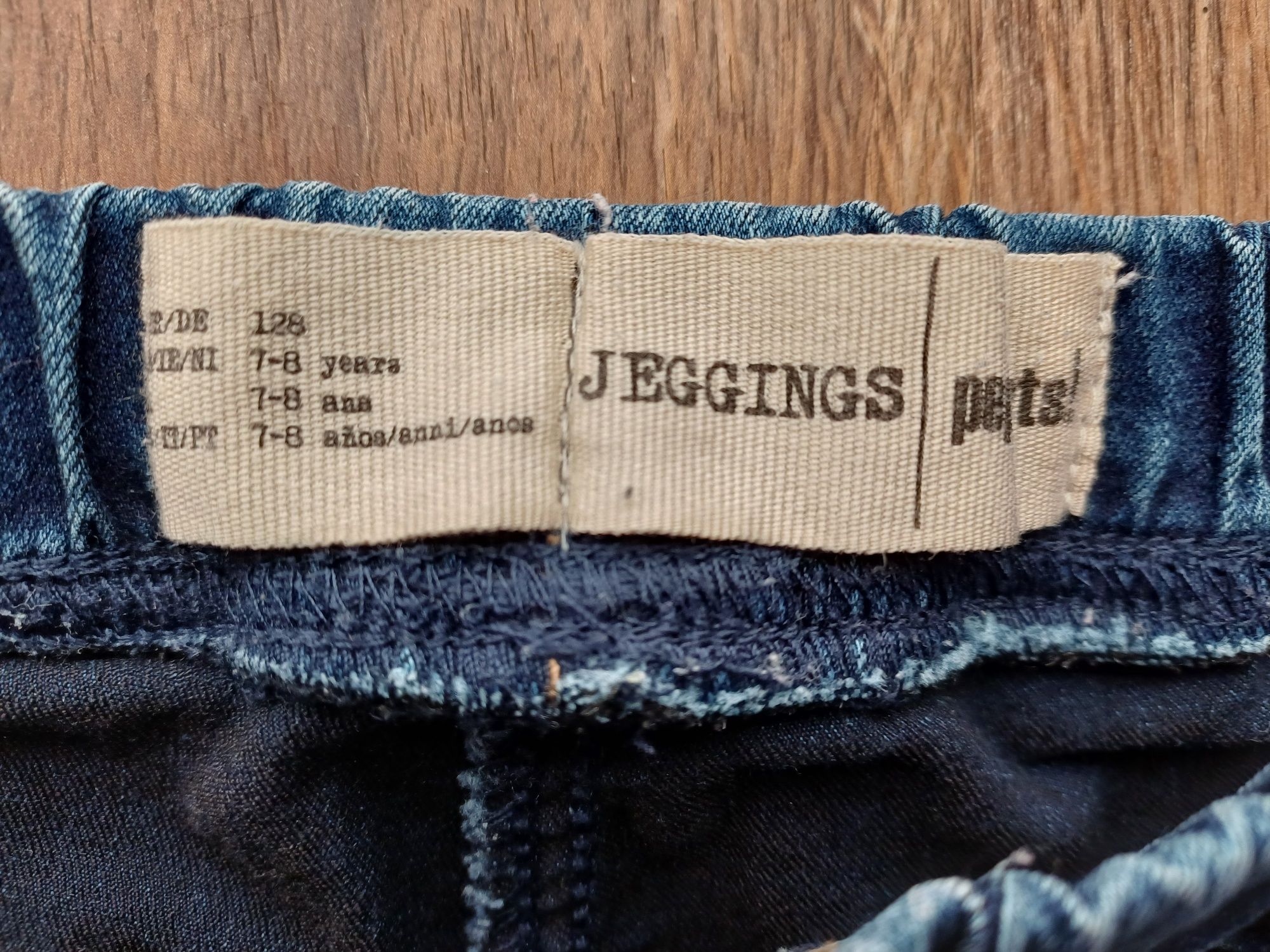 Jegginsy jeansy legginsy 128 dziewczynka