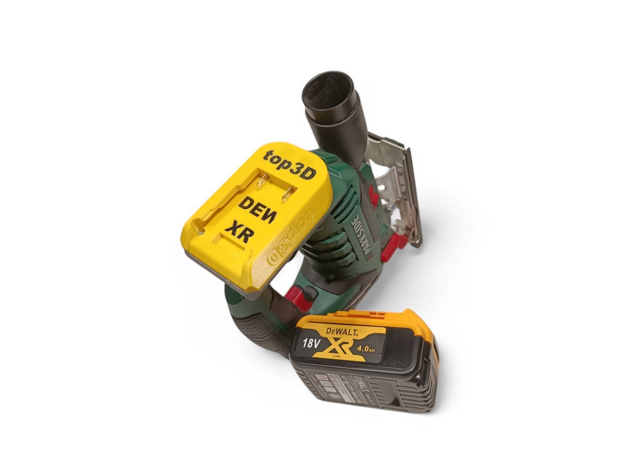 Adapter przejściówka narzędzi Parkside X20 na baterie Dewalt XR18