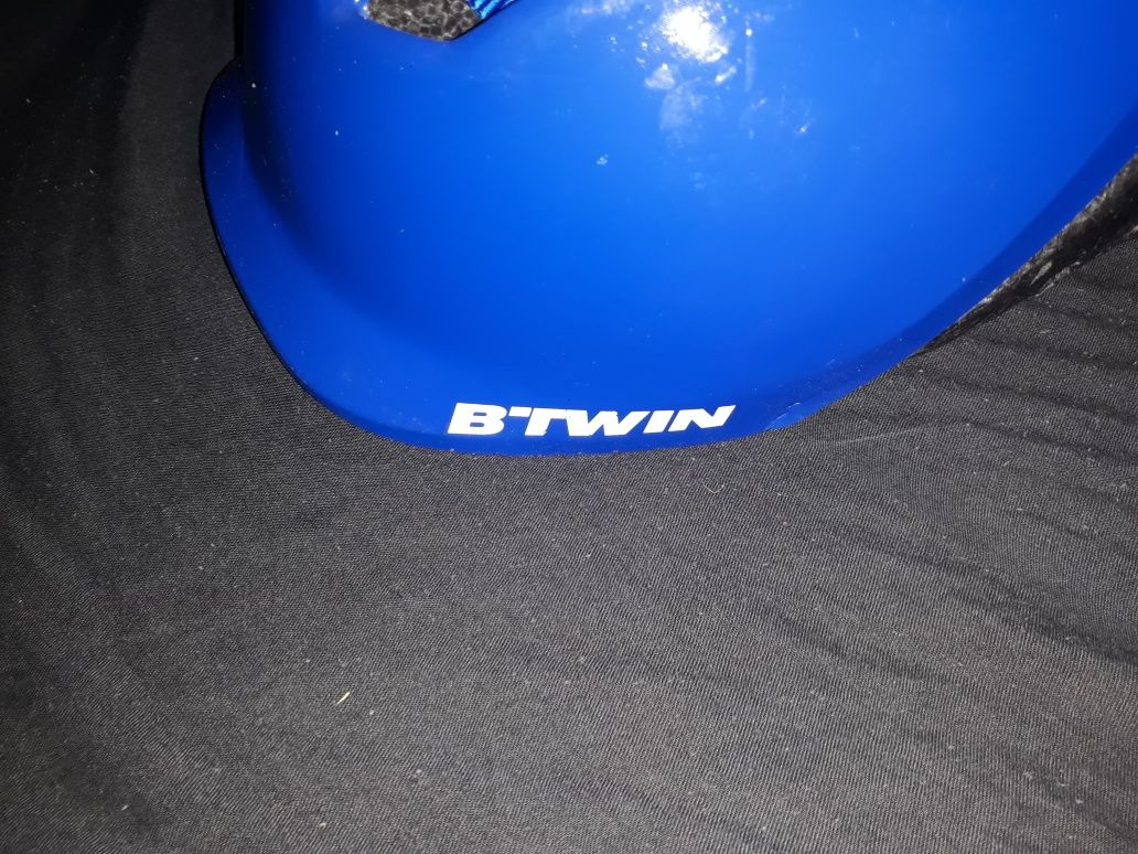Kask rowerowy B Twin 53-56 niebieski KH 500