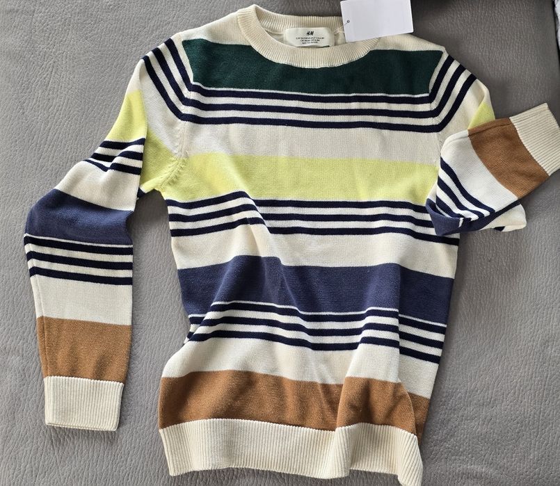 H&M H M Nowy Sweterek sweter chłopak chłopiec bluzka 128 6 8 lat