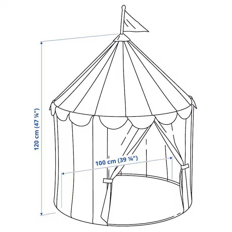 Tenda de brincar, vermelho/azul/branco, IKEA