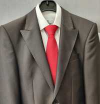 RECMAN garnitur komplet marynarka spodnie koszula krawat czerwony j. N