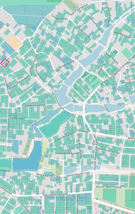 Велика земельна ділянка у місті Рибці вул. Перепелина 7 а власник