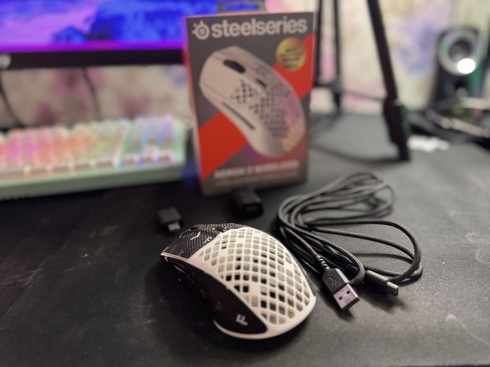 Геймерська мишка STEELSERIES Aerox 3 Wireless Snow