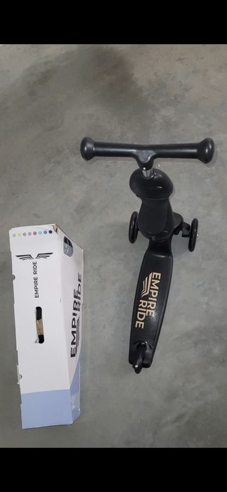 Nowy jeździk Empire Ride 2w1 czarna hulajnoga