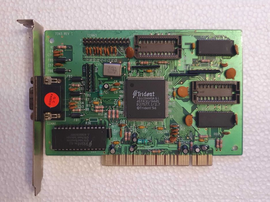 Placa gráfica vintage, Trident TGUI 9440A, 1Mb, 1995, PCI64286505427329120