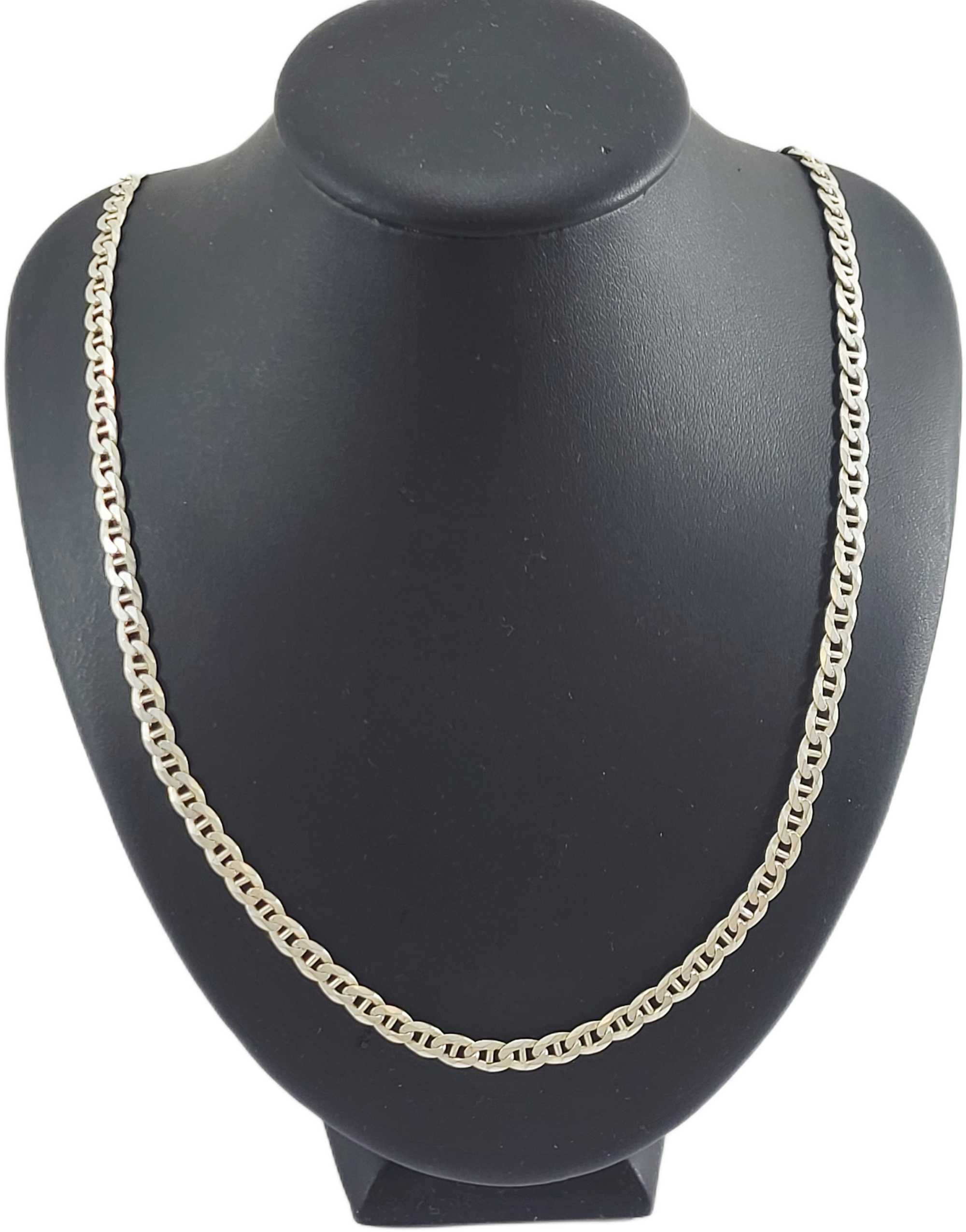 Srebrny łańcuszek męski 925 splot Gucci długość 56,5 cm