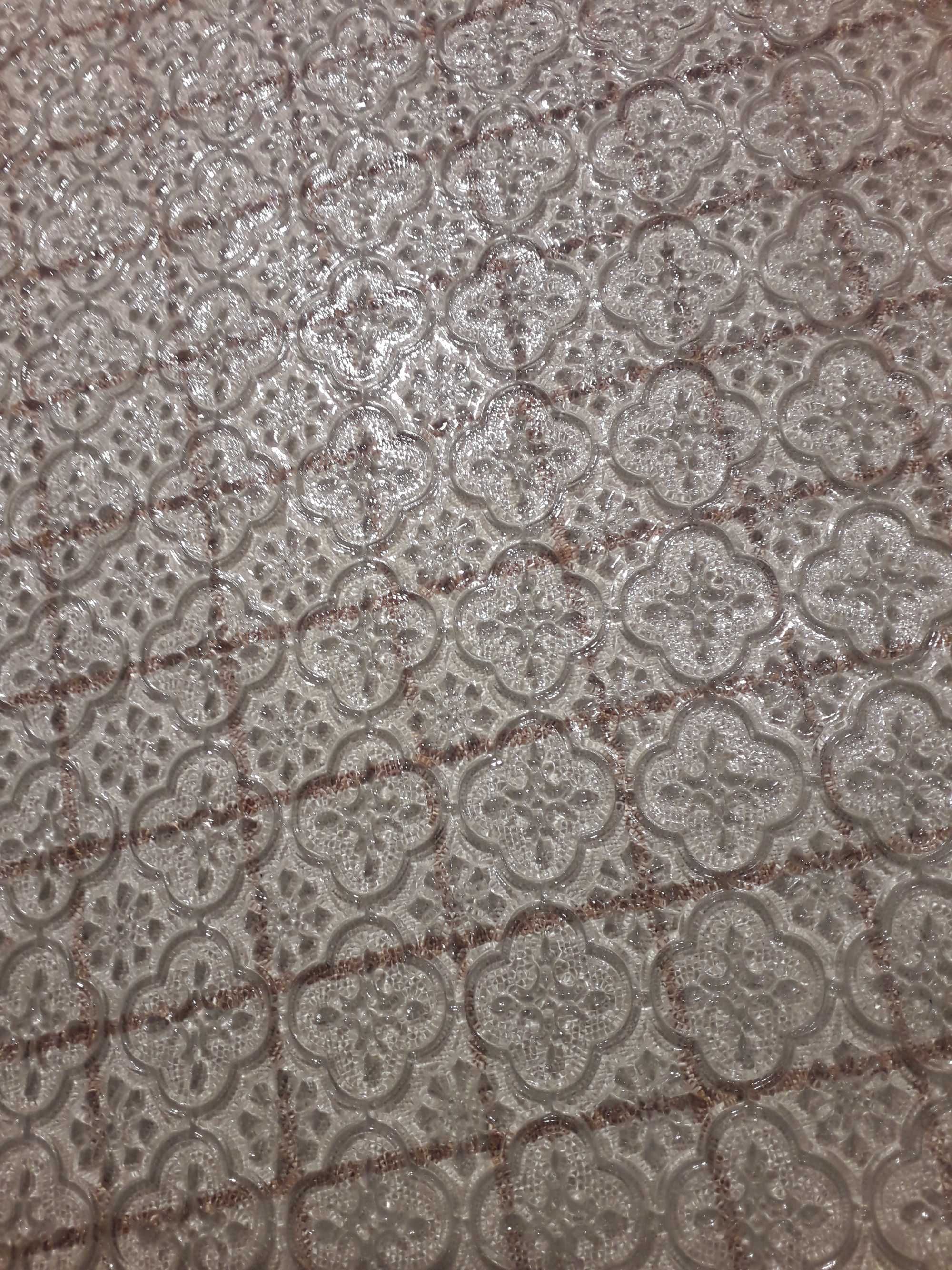 Szyba ornamentowa 39x54 cm czysta koniczyna marokańska