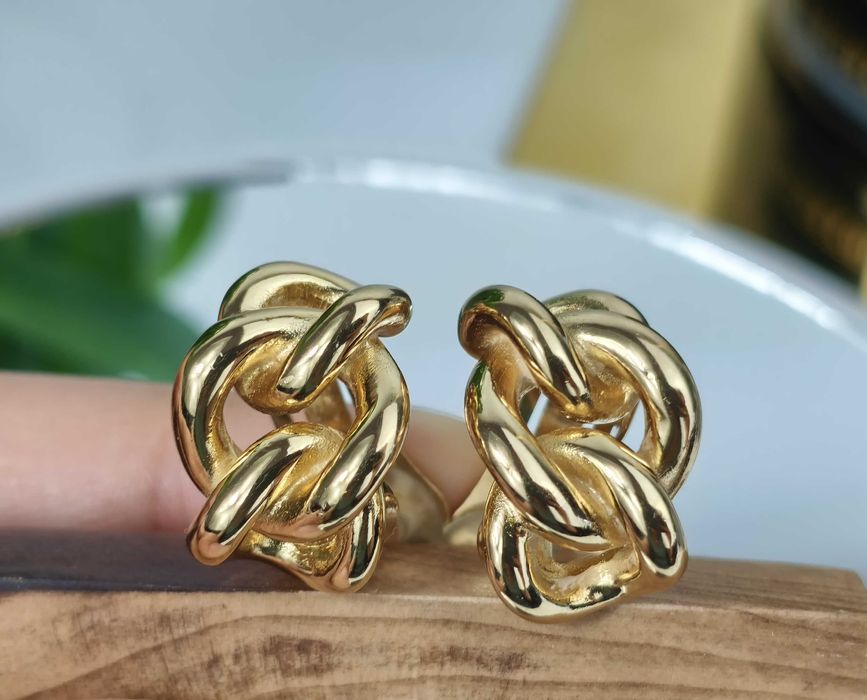 Vintage Kolczyki Dior Przeplatane