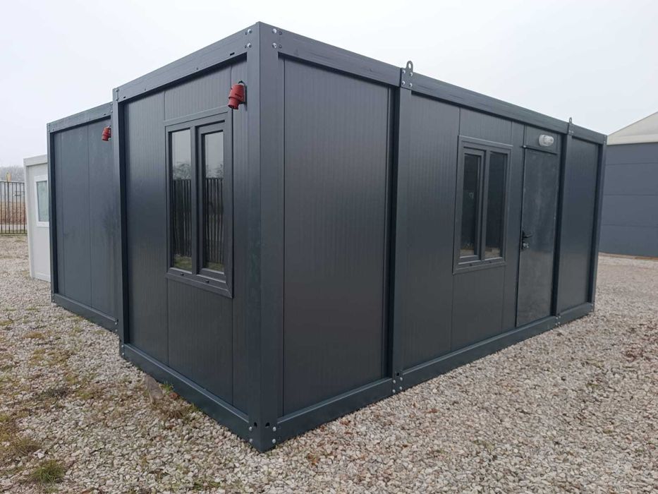 Kontenery antracytowe 6x2,4 biurowe, budowlane, pawilony . OD RĘKI !#2