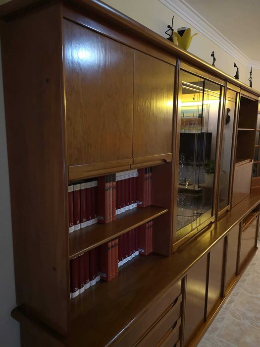 Armario com vitrine e bar