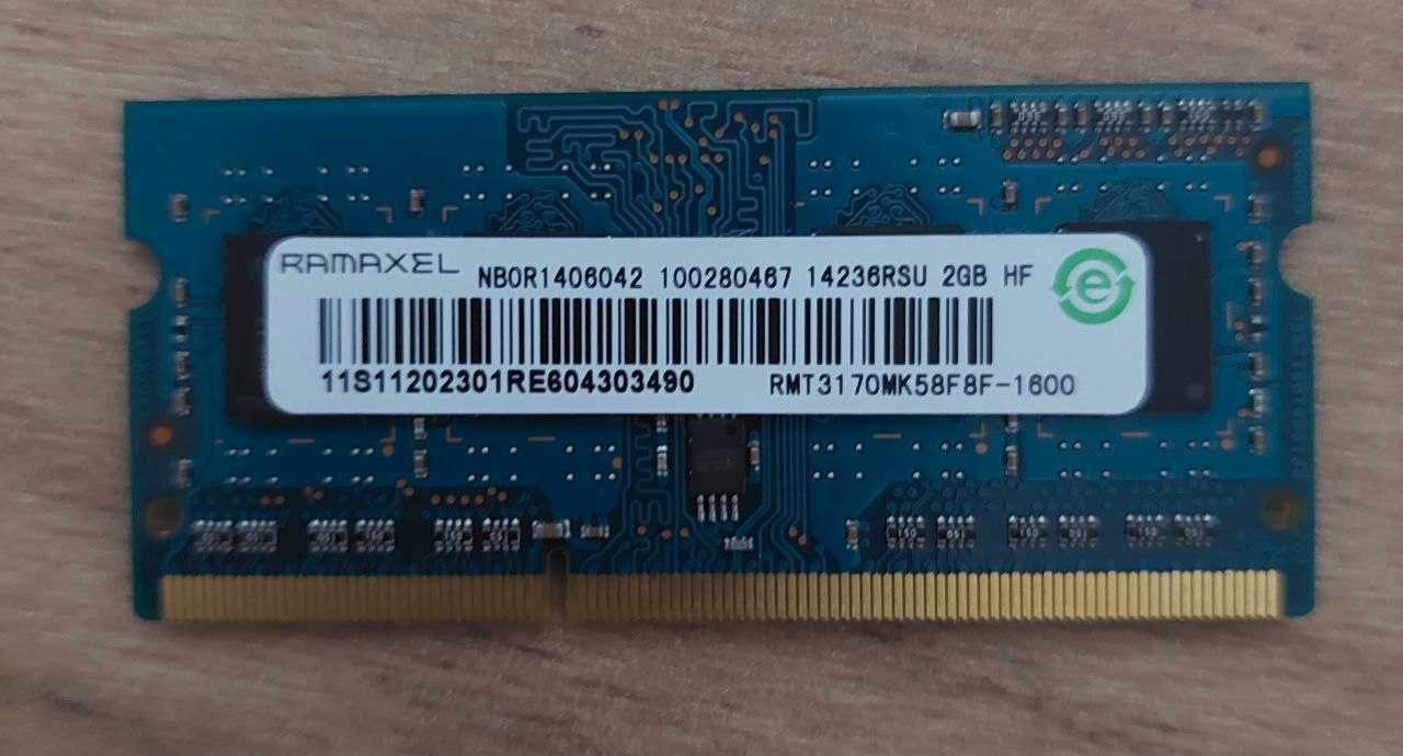 Оперативна пам'ять Ramaxel SO-DIMM DDR4 2GB 1600MHz