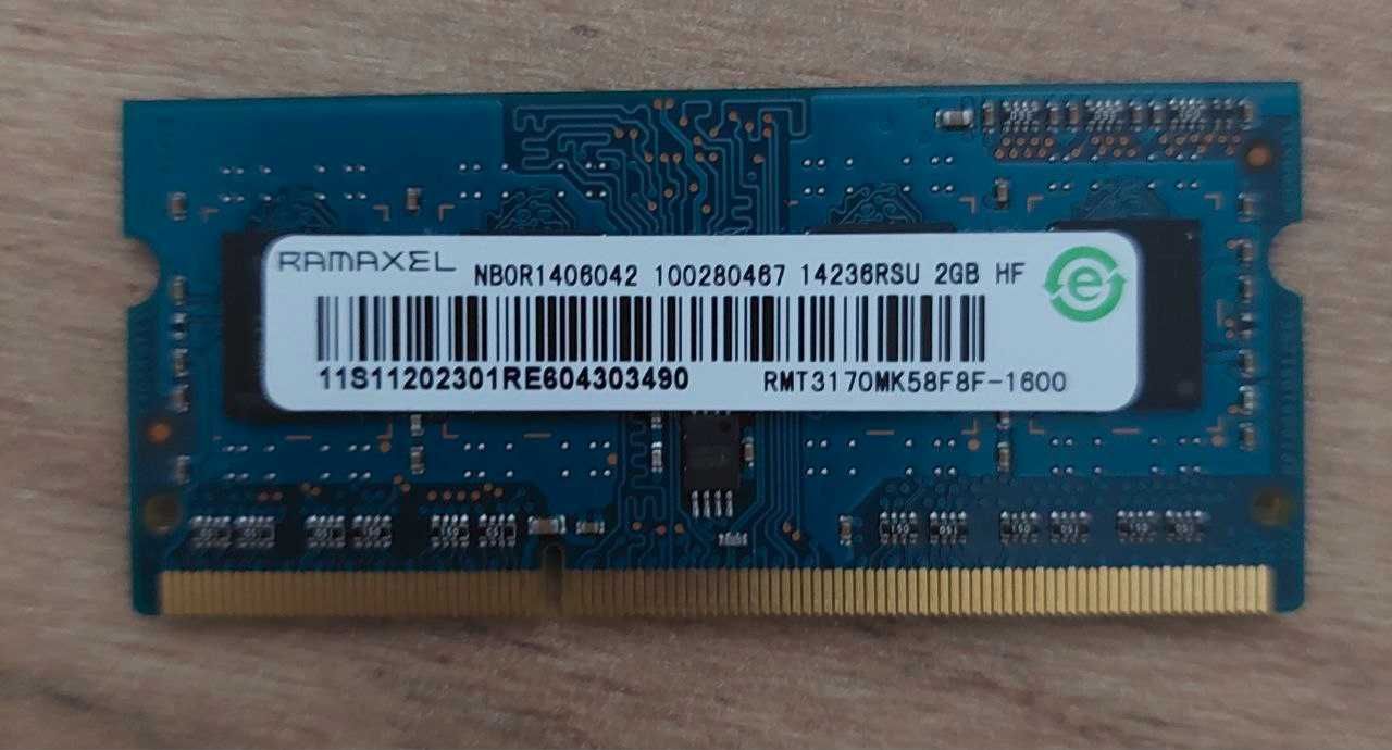 Оперативна пам'ять Ramaxel SO-DIMM DDR3 2GB 1600MHz