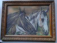 stary obraz konie