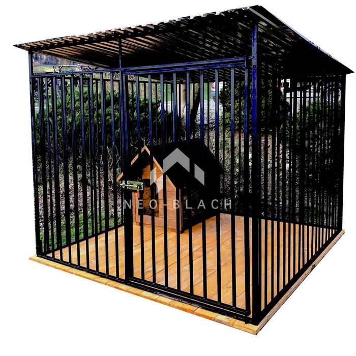 Kojec dla Psów 2x2m - Drewniana podłoga NB163