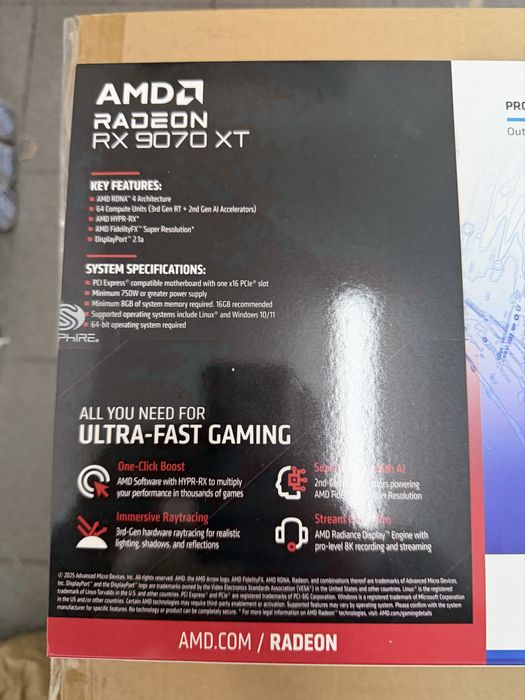 Nową Sapphire Radeon RX 9070 XT Pure 16GB GDDR6