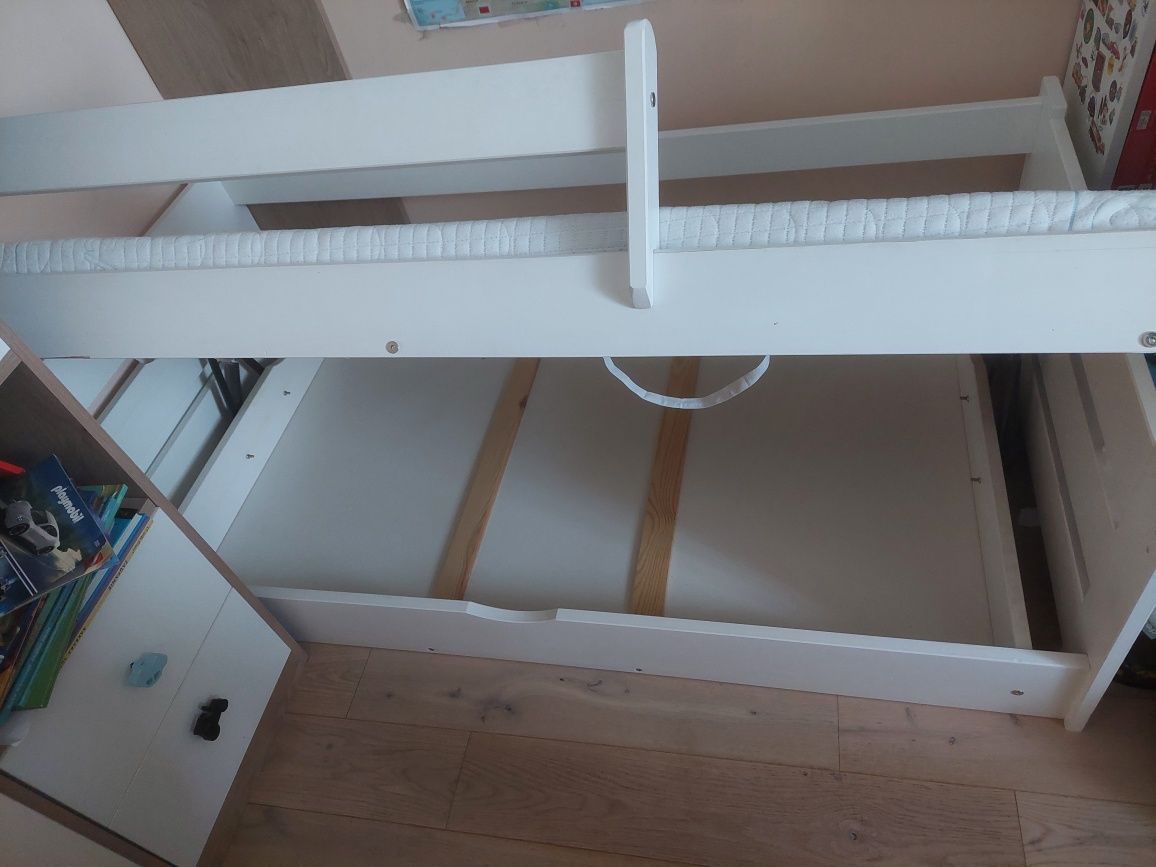 Łóżko dziecięce/tapczan z pojemnikiem na pościel 160x80 + materac