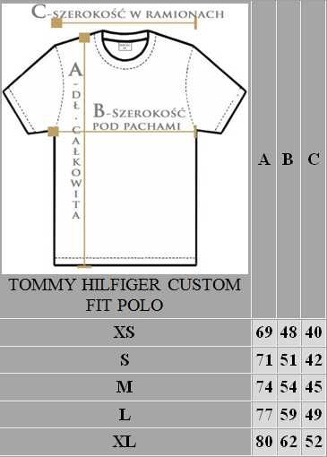 Polo Tommy Hilfiger Custom Fit Bordowy Kolor oryginał różne rozmiary