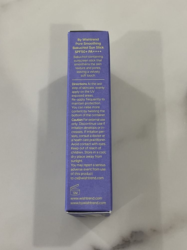 Protetor solar By Wishtrend SPF50 anti poros stick matificante