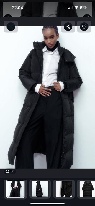 Zara зимовий пуховик